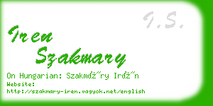 iren szakmary business card